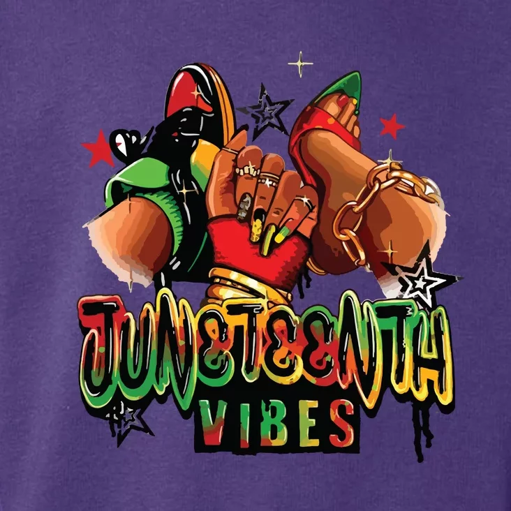 Juneteenth Vibes Sneaker And Heel Afro Woman Toddler Hoodie