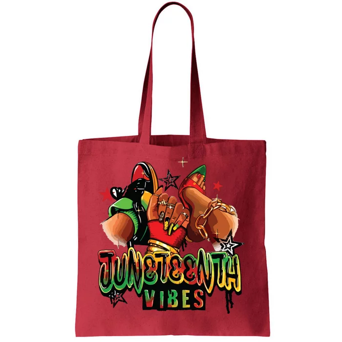 Juneteenth Vibes Sneaker And Heel Afro Woman Tote Bag