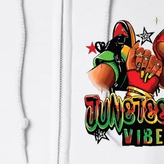 Juneteenth Vibes Sneaker And Heel Afro Woman Full Zip Hoodie