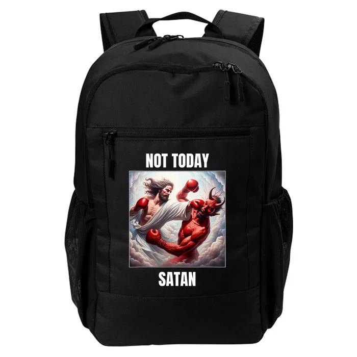 Jesus Vs Satan In A Boxing Match Not Today Satan Daily Commute Backpack