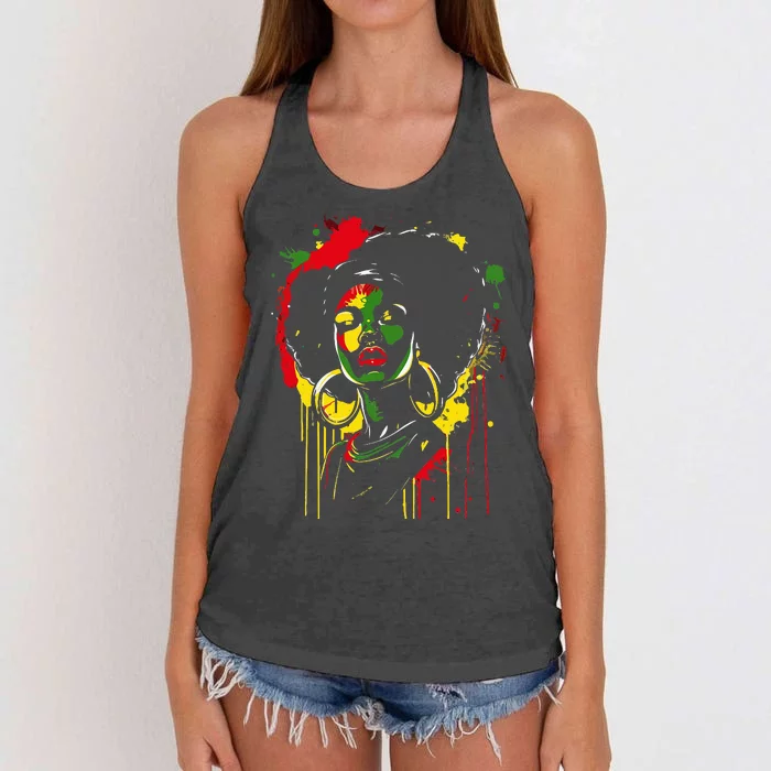 Juneteenth Women 2024 Celebrate Black Freedom Women's Knotted Racerback Tank