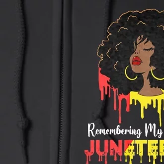 Juneteenth Women African American Black Women 1865 Full Zip Hoodie