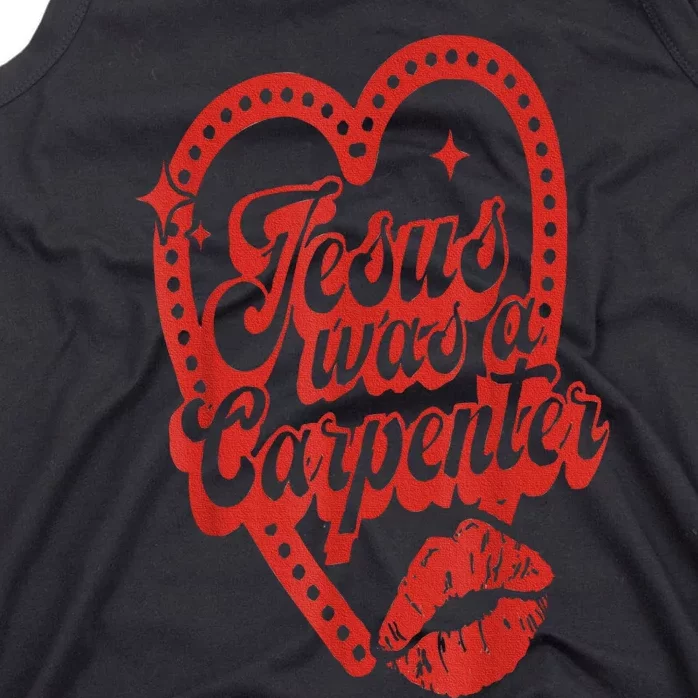 Jesus Was A Carpenter Groovy Christian Bible Tank Top