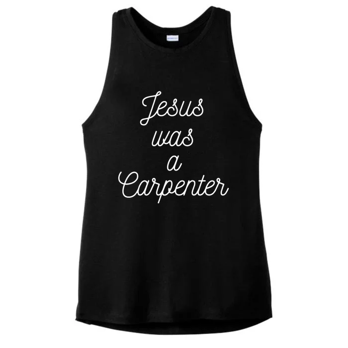 Jesus Was A Carpenter Ladies Tri-Blend Wicking Tank