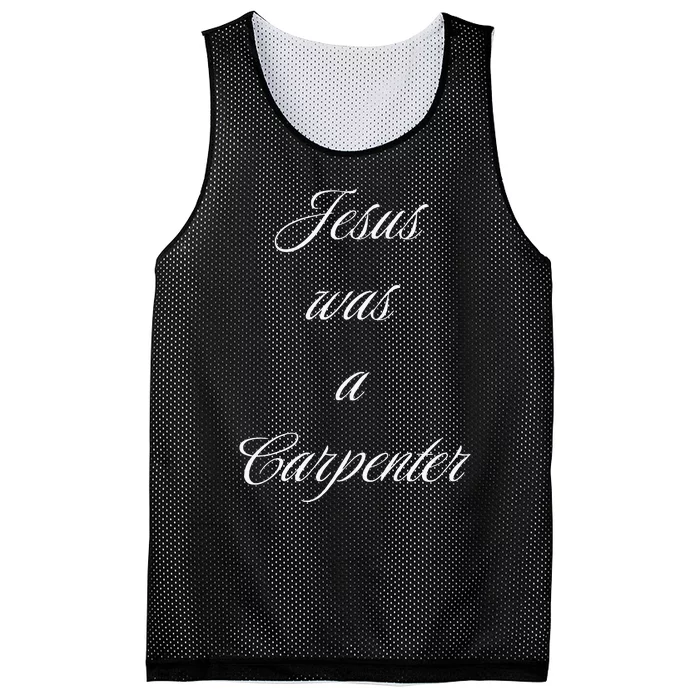 Jesus Was A Carpenter Christian God Mesh Reversible Basketball Jersey Tank