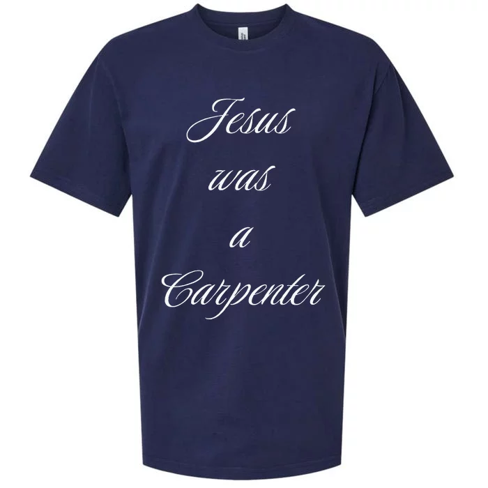 Jesus Was A Carpenter Christian God Sueded Cloud Jersey T-Shirt