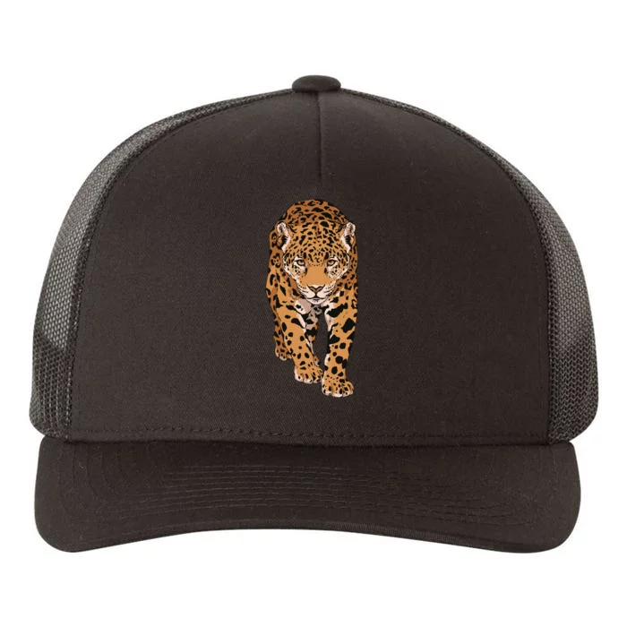 Jaguar Wild Animal Art Yupoong Adult 5-Panel Trucker Hat