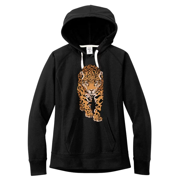 Jaguar Wild Animal Art Women's Fleece Hoodie