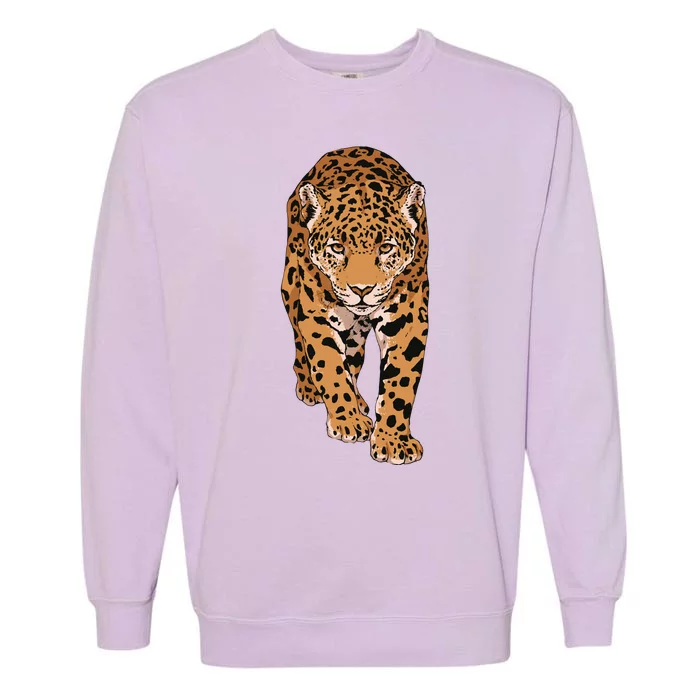 Jaguar Wild Animal Art Garment-Dyed Sweatshirt