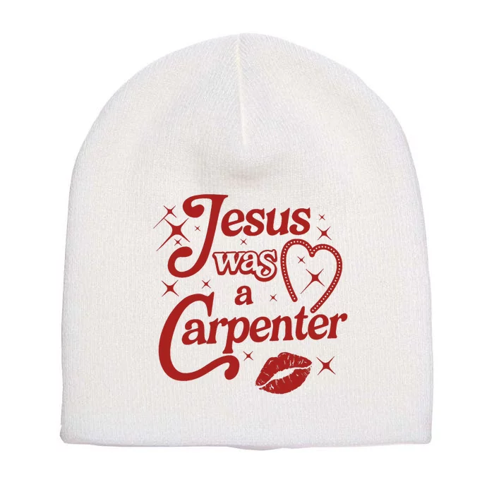 Jesus Was A Carpenter Christian Jesus Sayings Short Acrylic Beanie