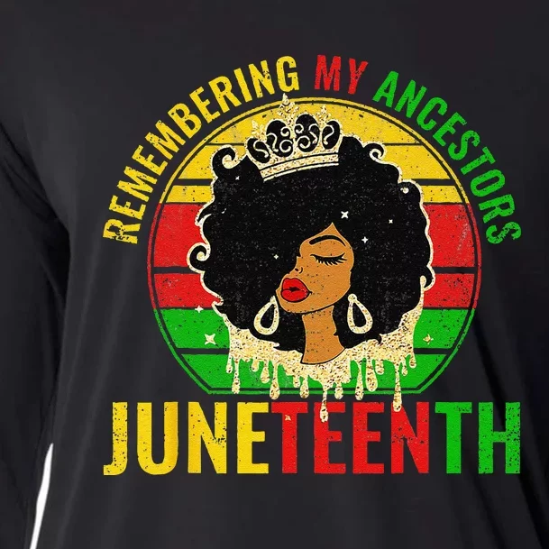 Juneteenth wo African American black Wo 1865 Cooling Performance Long Sleeve Crew