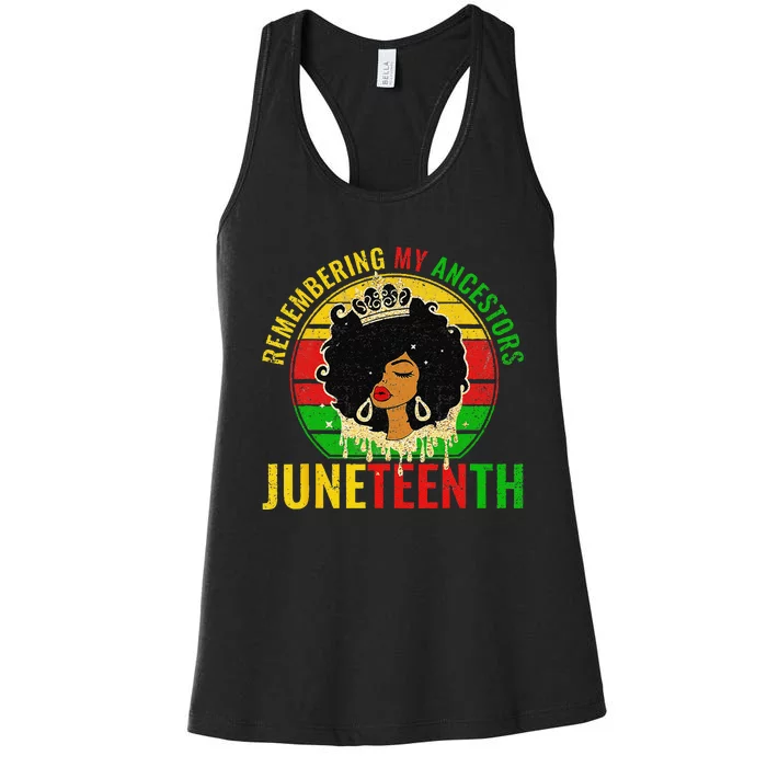 Juneteenth wo African American black Wo 1865 Women's Racerback Tank