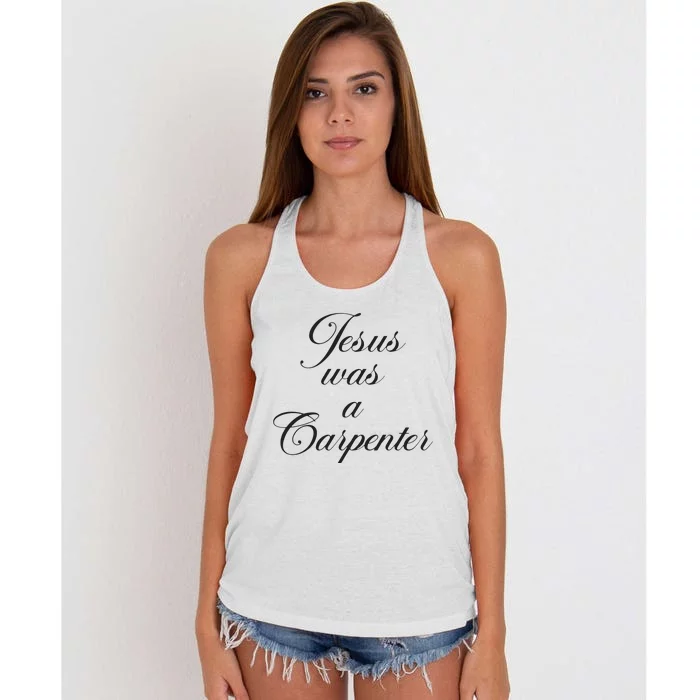 Jesus Was A Carpenter Women's Knotted Racerback Tank