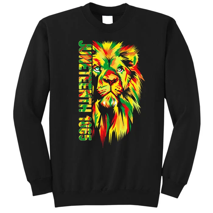 Juneteenth wo African American black lion 1865 king Tall Sweatshirt