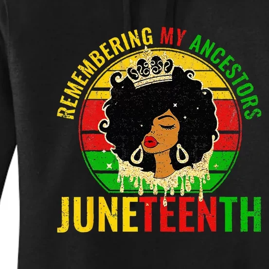 Juneteenth wo African American black Wo 1865 Women's Pullover Hoodie