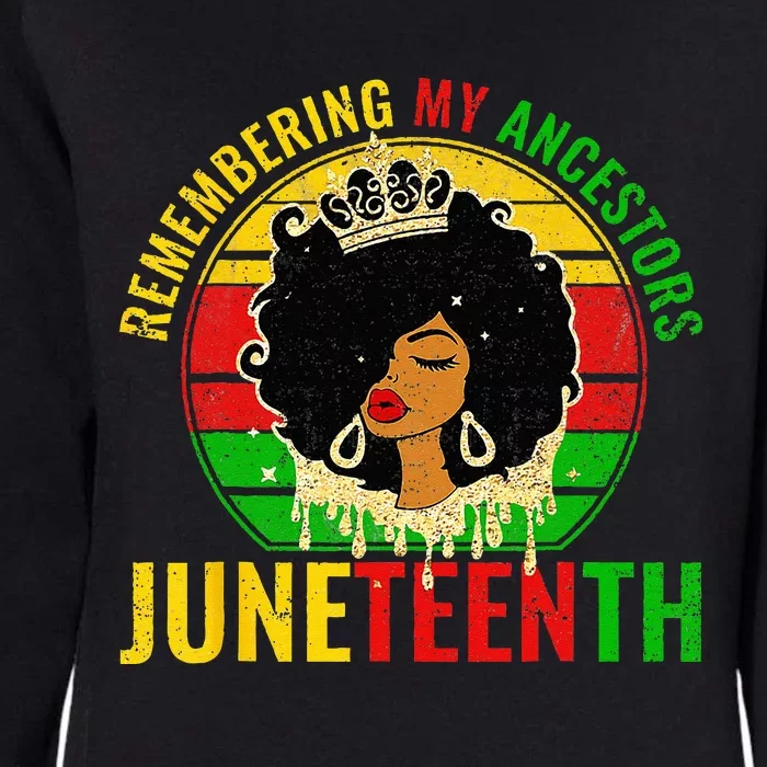 Juneteenth wo African American black Wo 1865 Womens California Wash Sweatshirt