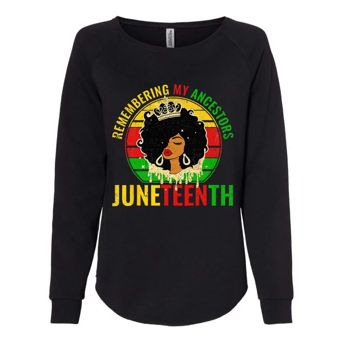 Juneteenth wo African American black Wo 1865 Womens California Wash Sweatshirt