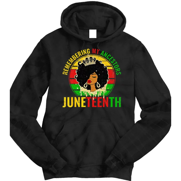 Juneteenth wo African American black Wo 1865 Tie Dye Hoodie