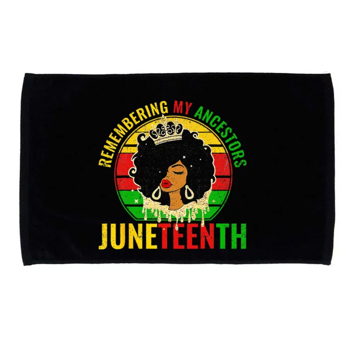 Juneteenth wo African American black Wo 1865 Microfiber Hand Towel