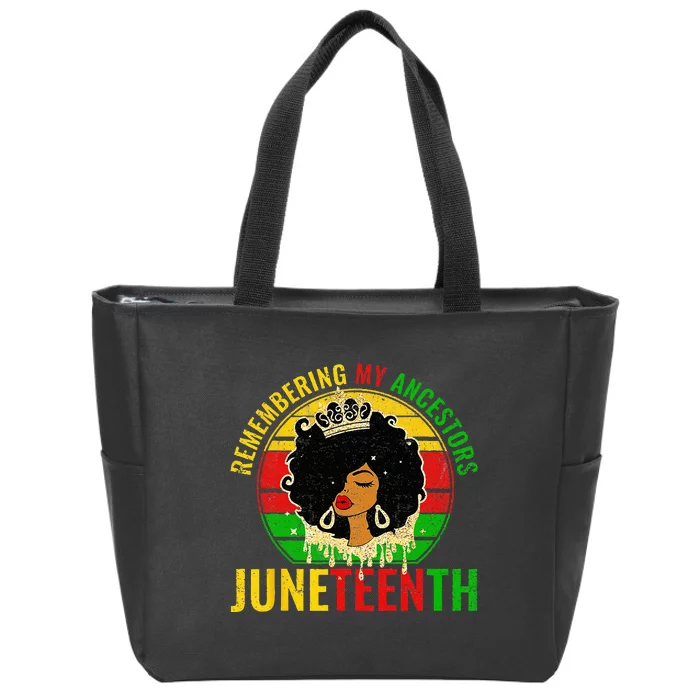 Juneteenth wo African American black Wo 1865 Zip Tote Bag