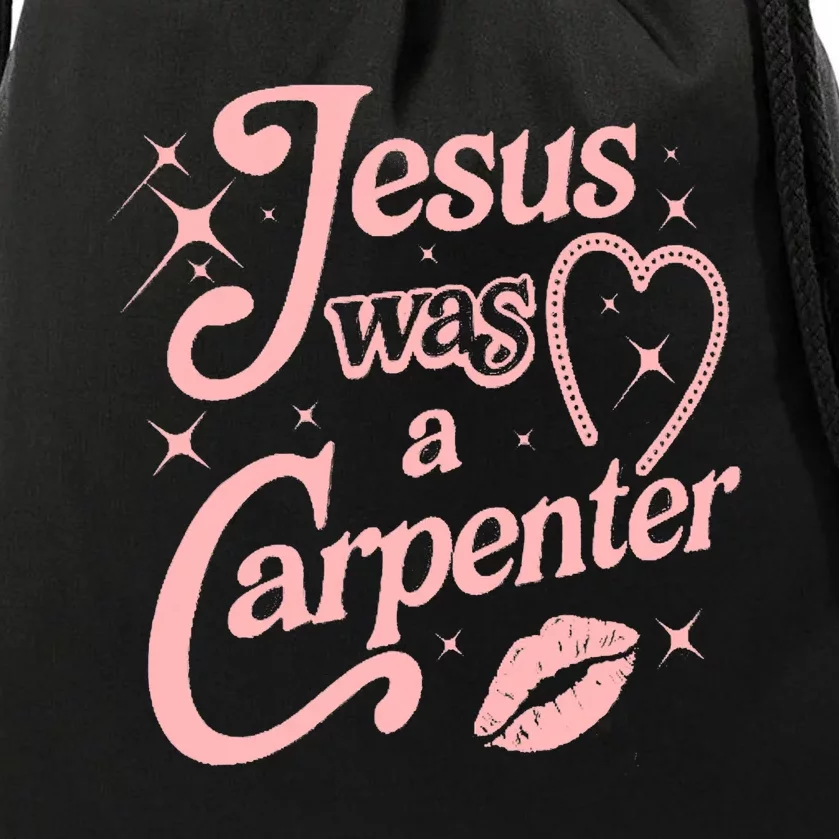 Jesus Was A Carpenter Drawstring Bag