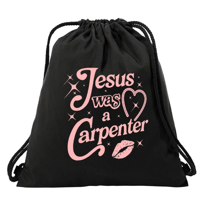 Jesus Was A Carpenter Drawstring Bag