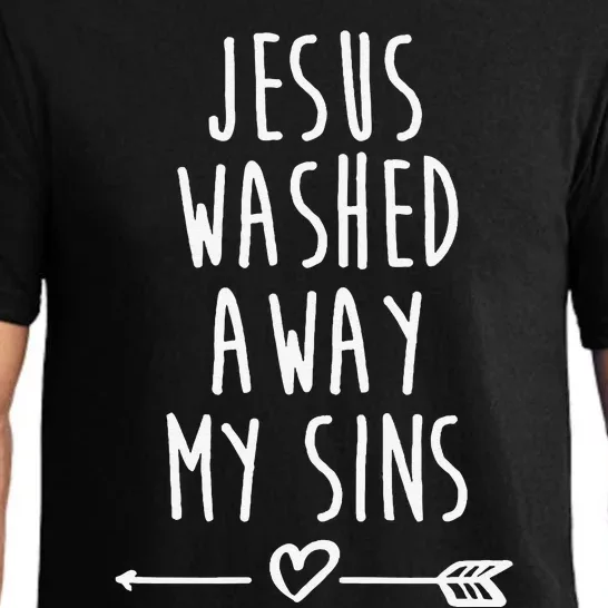 Jesus Washed Away My Sins Christian Pajama Set