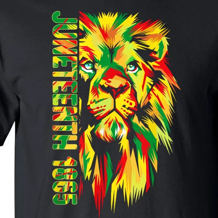 Juneteenth Women African American Black Lion 1865 King Tall T-Shirt