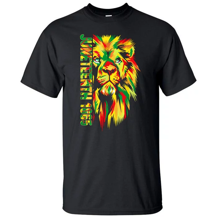 Juneteenth Women African American Black Lion 1865 King Tall T-Shirt