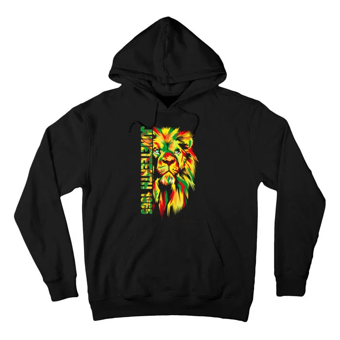 Juneteenth Women African American Black Lion 1865 King Tall Hoodie