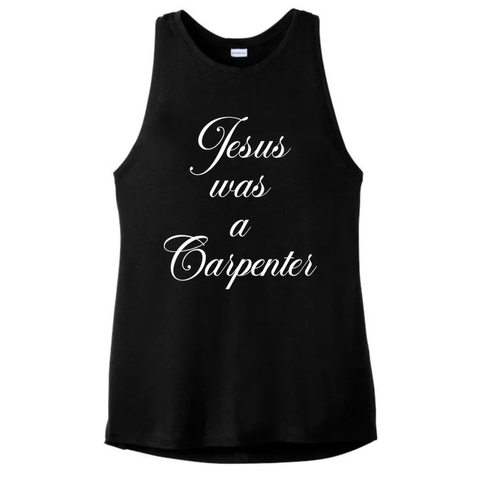 Jesus Was A Carpenter Ladies Tri-Blend Wicking Tank