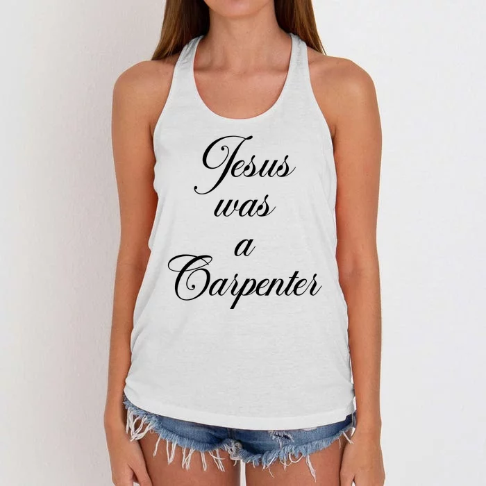 Jesus Was A Carpenter Women's Knotted Racerback Tank