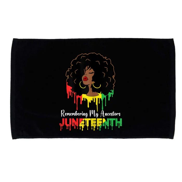 Juneteenth Women African American Black Microfiber Hand Towel