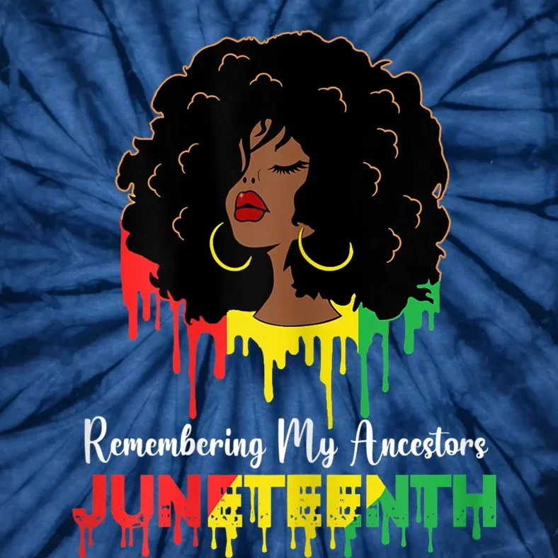 Juneteenth Women African American Black Tie-Dye T-Shirt