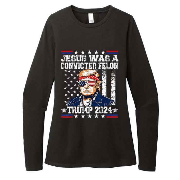 Jesus Was A Convicted Felon Trump Supporter Womens CVC Long Sleeve Shirt