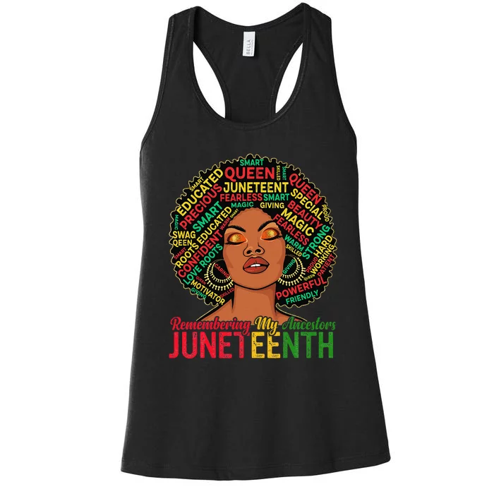 Juneteenth Wo African American Black Wo 1865 Women's Racerback Tank