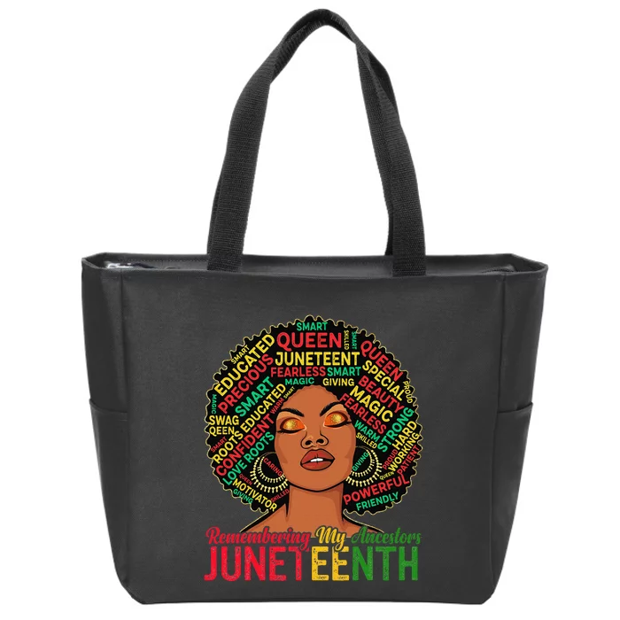 Juneteenth Wo African American Black Wo 1865 Zip Tote Bag