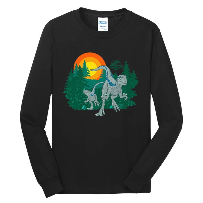 J.Urassic World Blue Raptor Sunset Tall Long Sleeve T-Shirt