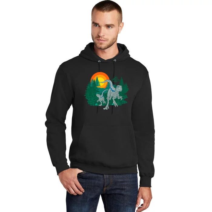 J.Urassic World Blue Raptor Sunset Tall Hoodie