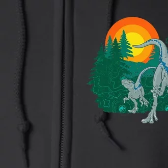 J.Urassic World Blue Raptor Sunset Full Zip Hoodie