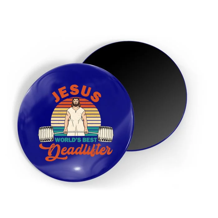 Jesus World´S Best Deadlifter Design Cute Gift Magnet