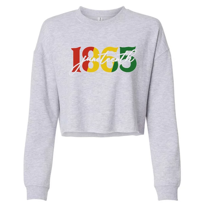 Juneteenth Women Black History African American Cropped Pullover Crew