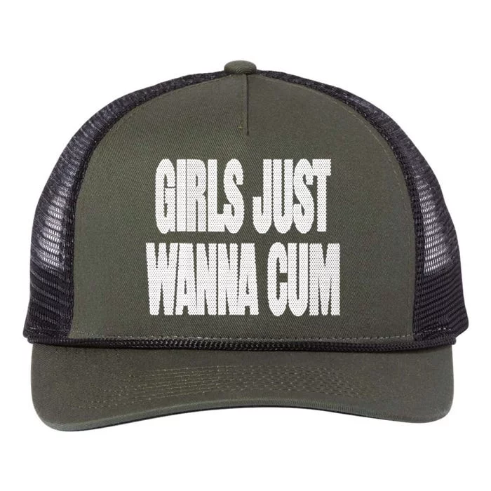 Just Wanna Cum Retro Rope Trucker Hat Cap