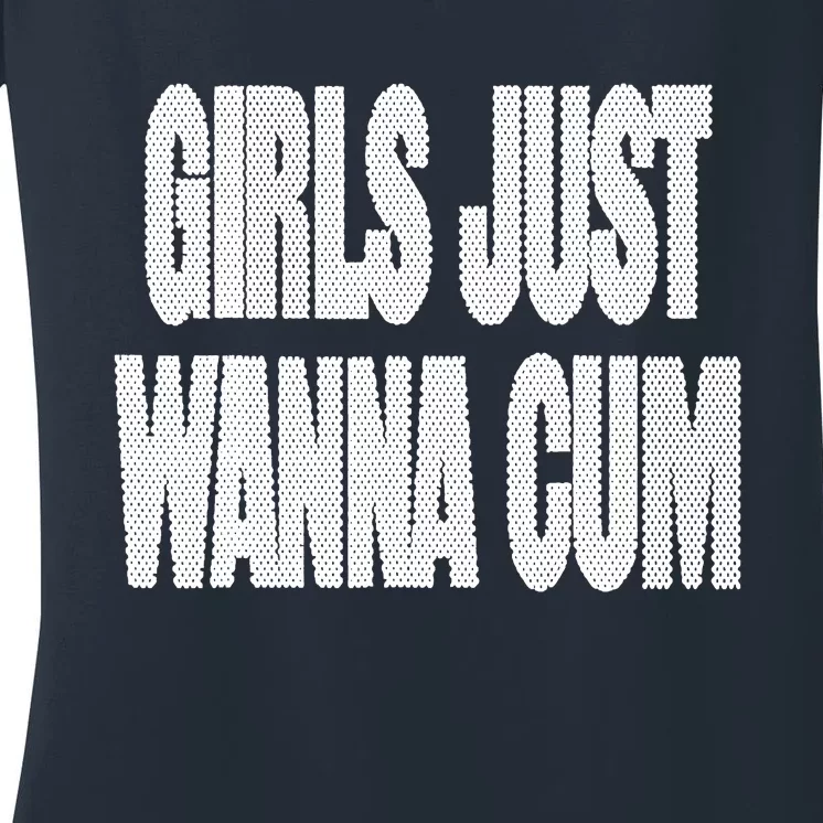 Just Wanna Cum Women's V-Neck T-Shirt