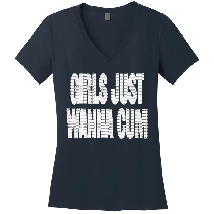 Just Wanna Cum Women's V-Neck T-Shirt