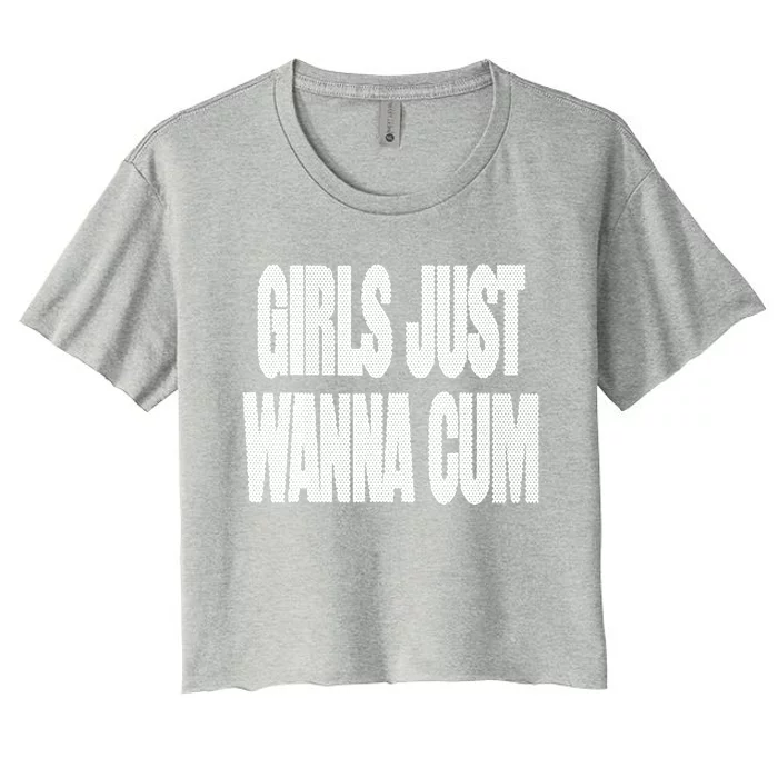 Just Wanna Cum Women's Crop Top Tee