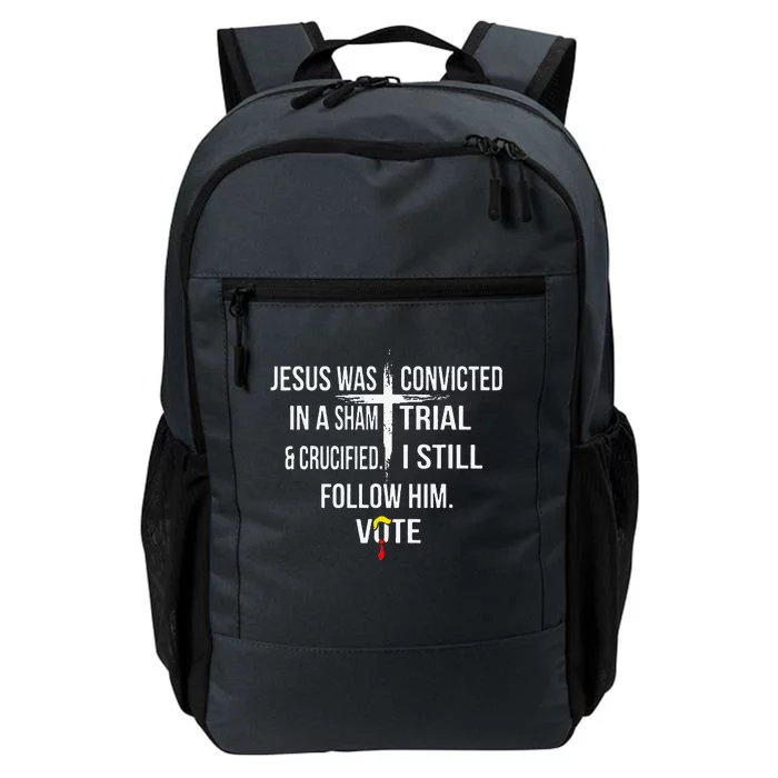 Jesus Was Convicted In A Sham Trial And Crucified Daily Commute Backpack