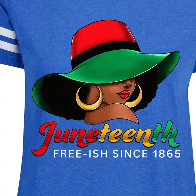 Juneteenth Women Celebrating Black Freedom Day 1865 Enza Ladies Jersey Football T-Shirt