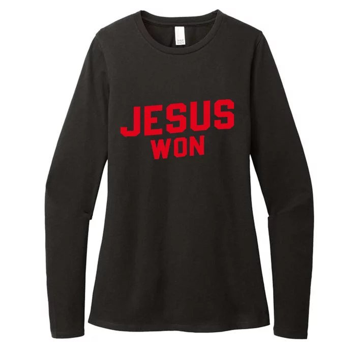 Jesus Won Christ Jesus Christian Womens CVC Long Sleeve Shirt