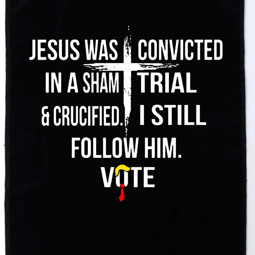 Jesus Was Convicted In A Sham Trial And Crucified Platinum Collection Golf Towel